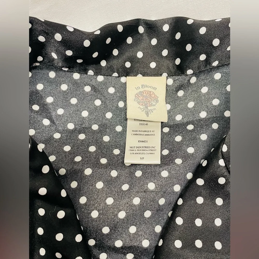 Black and White Polka Dot Pj set - In Bloom by Jonquil - Picture 4 of 4